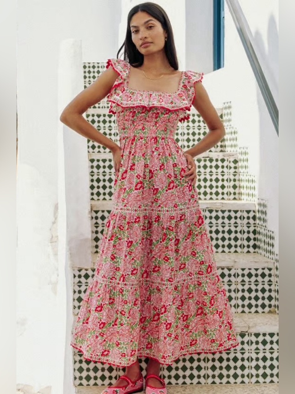 Pink City Prints Carrie Midi Dress XS